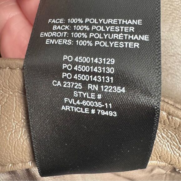 ARITZIA Wilfred The Melina High Waisted Vegan Leather Pants Taupe Size 0 - Picture 14 of 14